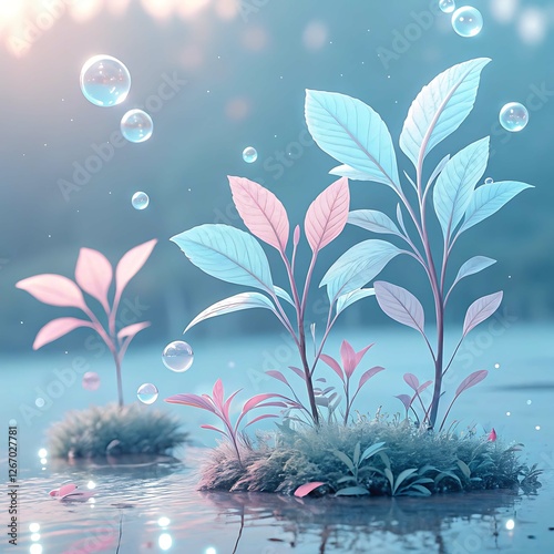 abstract background with flowers