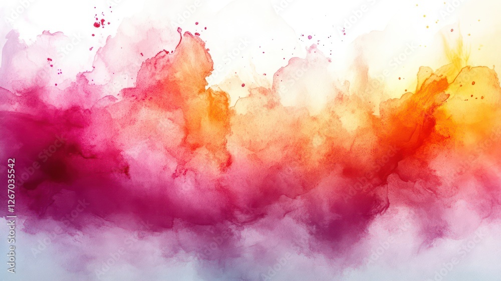 Vibrant Watercolor Abstract: A Symphony of Hues