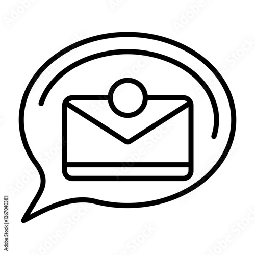 New email Outline Icon Style Design