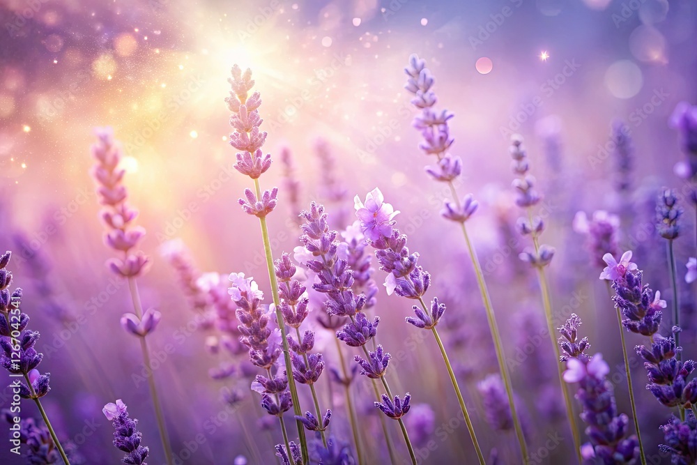 Fototapeta premium Elegant purple abstract texture: a swirl of lavender luxury for cosmetic branding and packaging design.