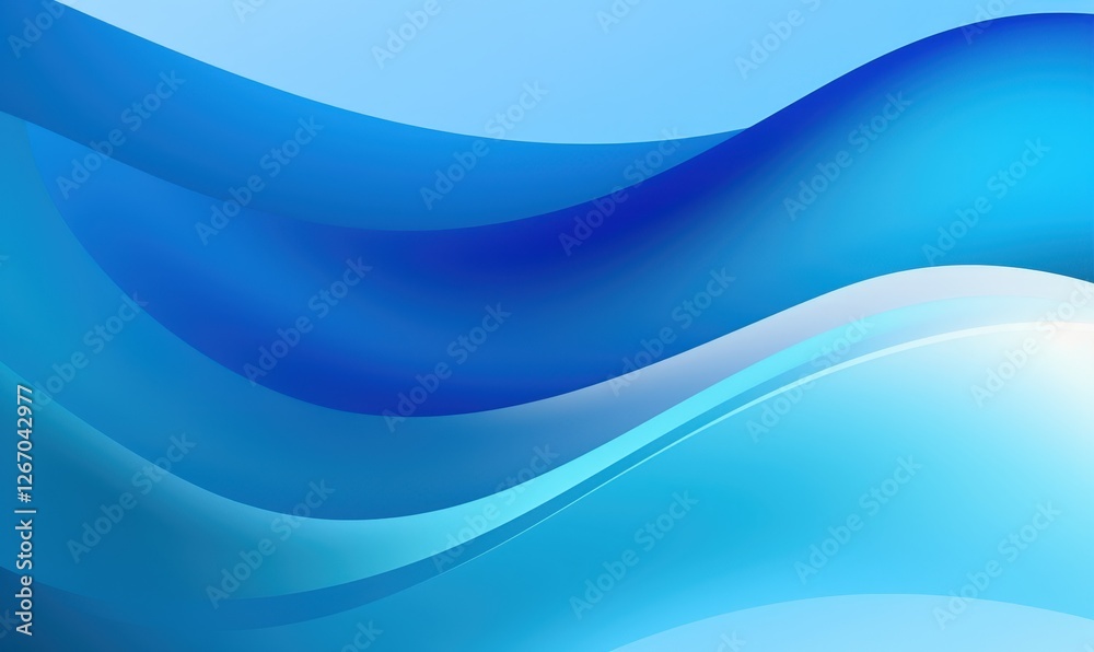 Fototapeta premium Abstract blue waves motion background for a modern design element or a banner