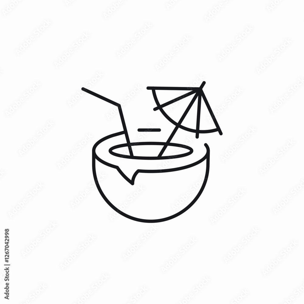 coconut beverage icon sign vector coconut beverage icon sign vector