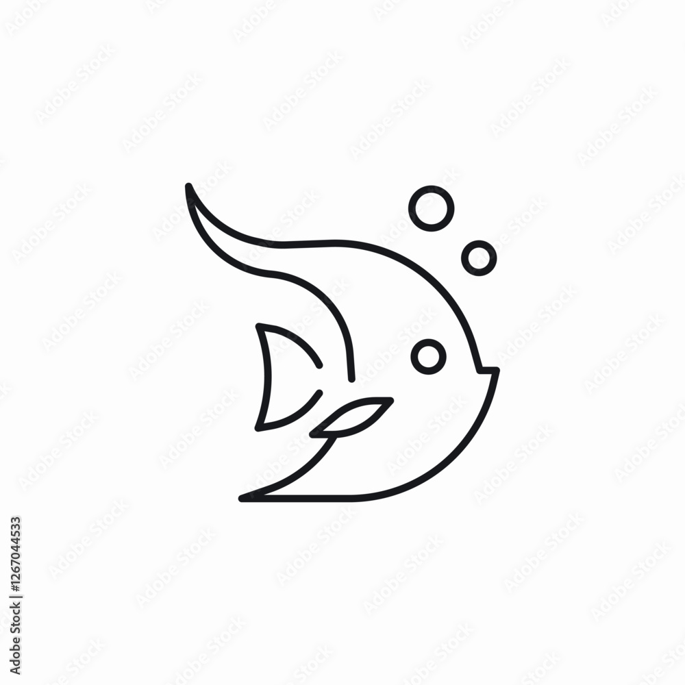 Obraz premium exotic fish icon sign vector