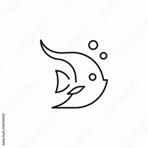 exotic fish icon sign vector