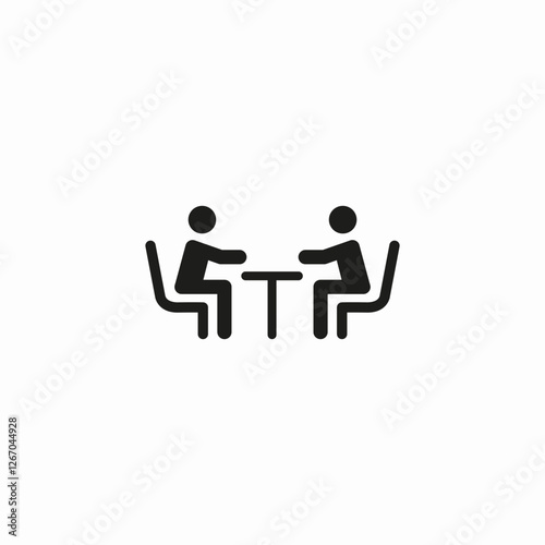 friend meeting icon sign vector