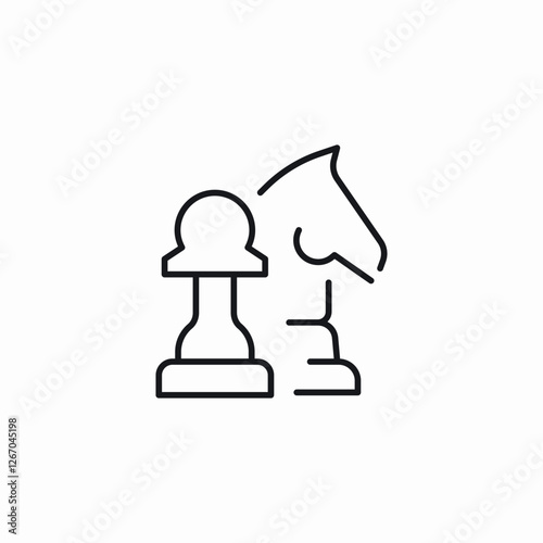 game chess icon sign vector