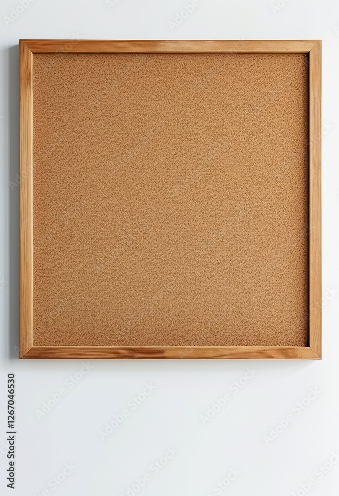 Fototapeta premium Wooden Framed Corkboard Notice Board Minimalist Home Decor