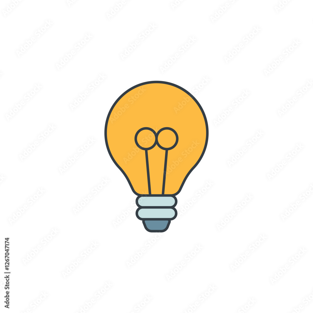 Light Bulb icon symbol vector illustration isolated on white background Light Bulb icon symbol vector illustration isolated on white background