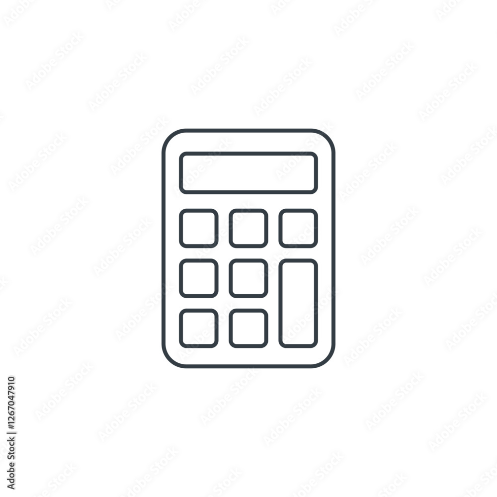 Calculator icon symbol vector illustration isolated on white background Calculator icon symbol vector illustration isolated on white background