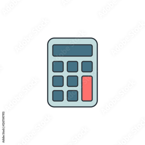 Calculator icon symbol vector illustration isolated on white background