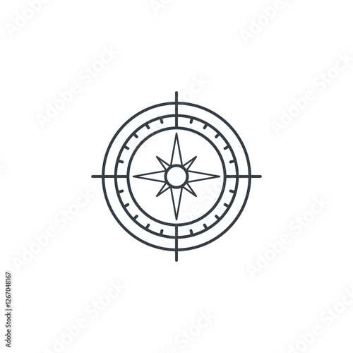 Compass icon symbol vector illustration isolated on white background