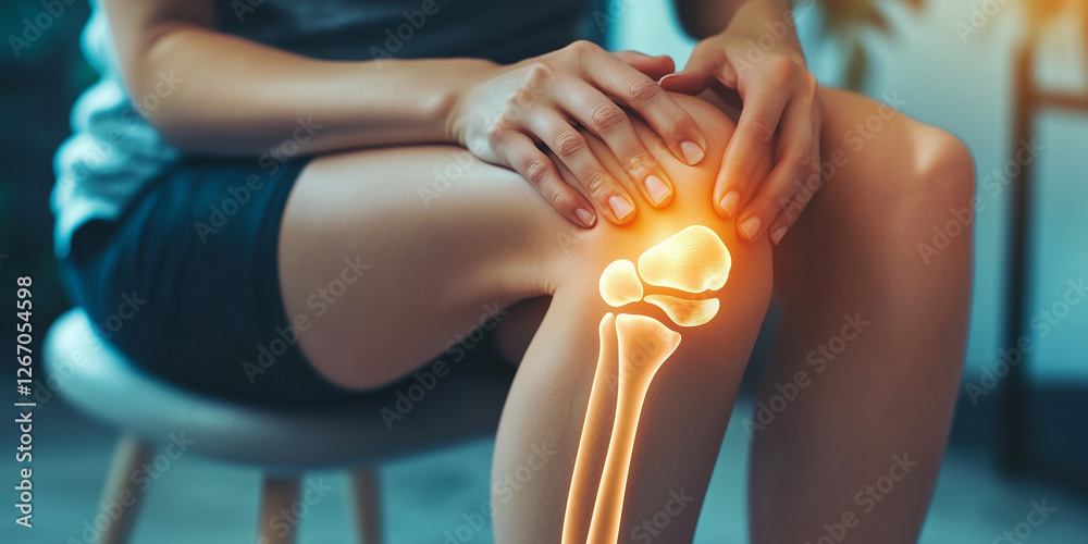Feeling of pain in knee joint