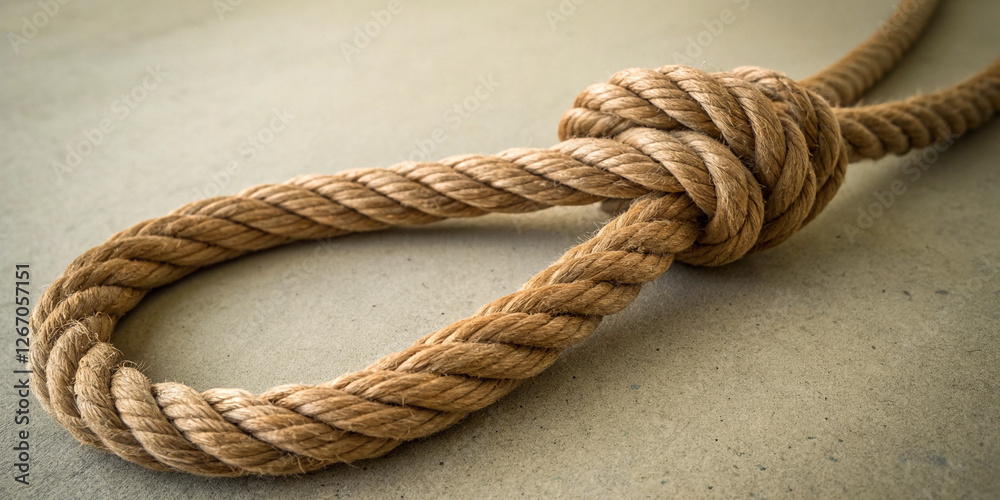 Obraz premium Rope Loop for Hanging, Ideal for Creative Projects and Home Decor