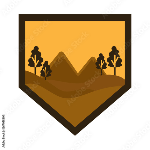 mountain logo design element