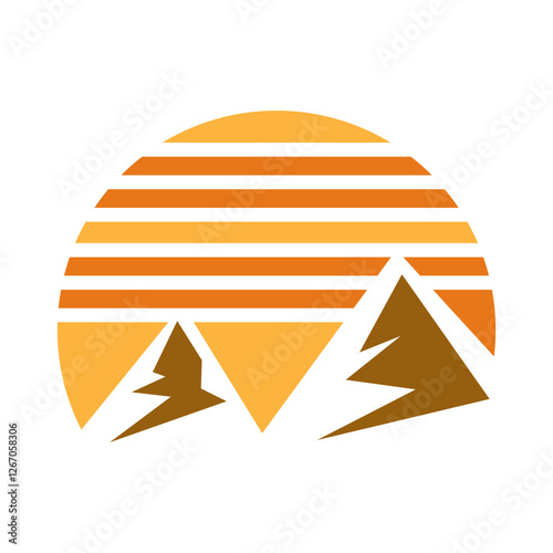 mountain logo design element