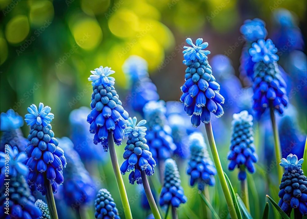Peaceful blue flowers grace a minimalist garden, a study in serene simplicity. Peaceful blue flowers grace a minimalist garden, a study in serene simplicity.