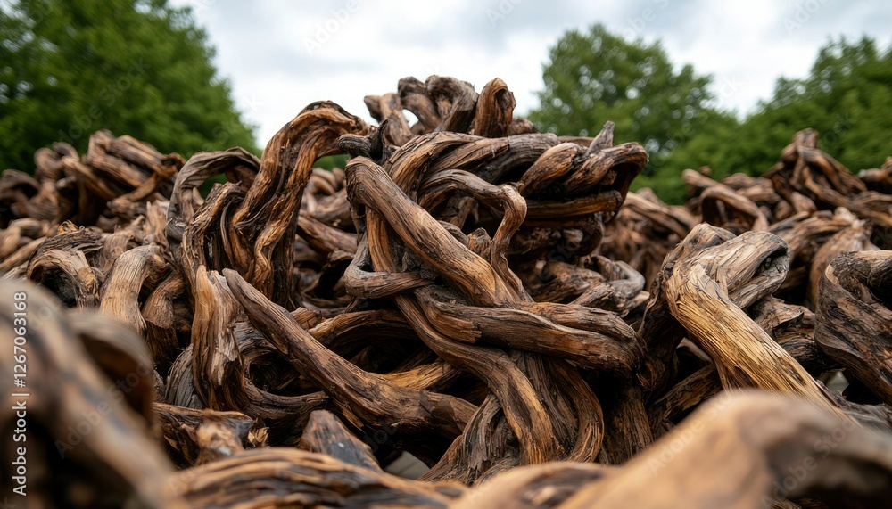 Pile of driftwood, nature's art, scenic background. Reuse, craft Pile of driftwood, nature's art, scenic background. Reuse, craft