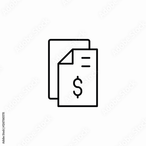 financial documents icon sign vector