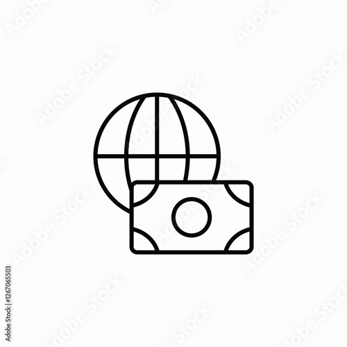 global finances icon sign vector