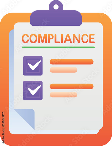 Gradient color illustration for Compliance checklist