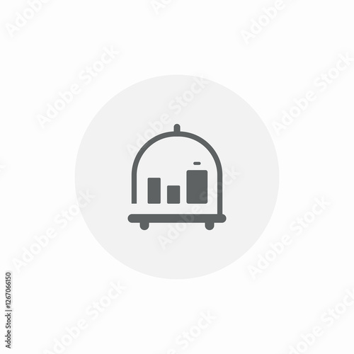 hotel baggage carry icon sign vector