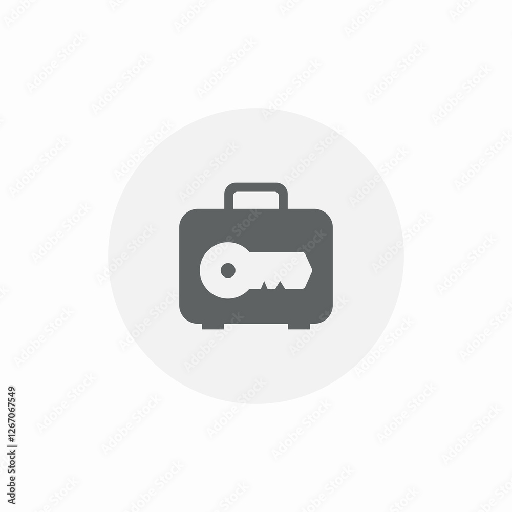key toolcase box icon sign vector key toolcase box icon sign vector