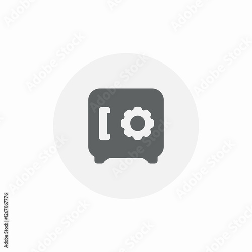 lock safebox icon sign vector