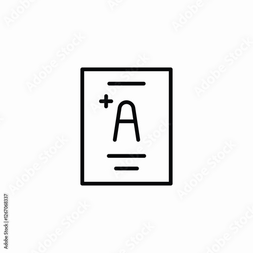 letter document icon sign vector