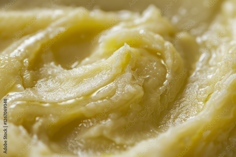 Photo of Yellow potato puree texture. Image illustrated food for advertisement Photo of Yellow potato puree texture. Image illustrated food for advertisement