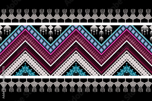 Geometric ethnic pattern seamless design for background ,Tribal geometric seamless patterns, ethnic design, hipster backdrop, wallpaper Background, Design curtain, carpet ,fabric ,textile 