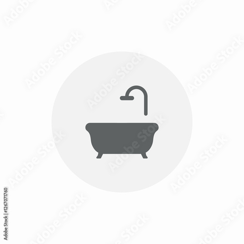 shower tub icon sign vector