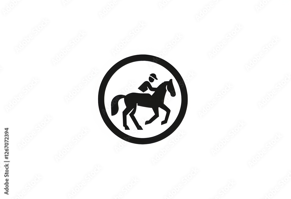 icon of an abstract equestrian on a clean background icon of an abstract equestrian on a clean background