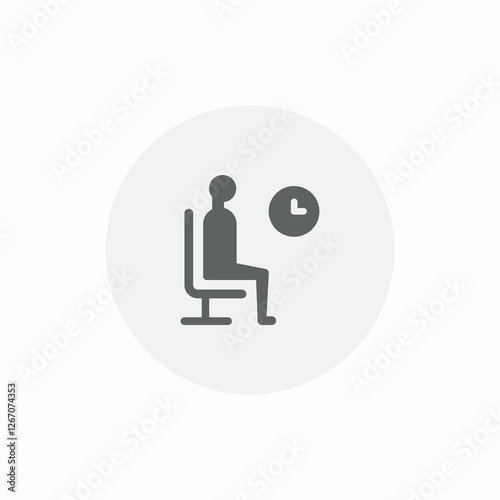 waiting area icon sign vector