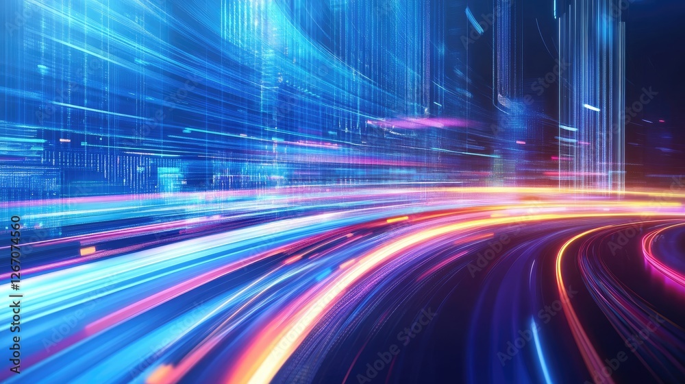 A futuristic line graph with light trails and dynamic motion, symbolizing market acceleration and business evolution. A futuristic line graph with light trails and dynamic motion, symbolizing market acceleration and business evolution.