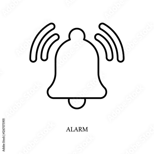 Icon a alarm, isolated against a clean background.
