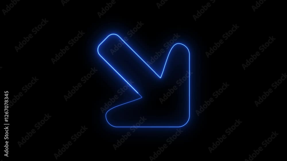 Glowing Neon Arrow Icon Animation, Direction Symbol, Navigation Sign, UI Indicator, Futuristic Interface, Motion Graphic Element, Glowing Neon Arrow Icon Animation, Direction Symbol, Navigation Sign, UI Indicator, Futuristic Interface, Motion Graphic Element,