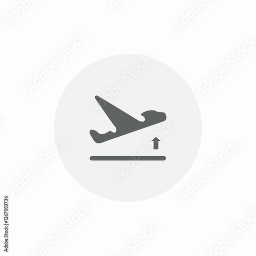 airport arrivals icon sign vector