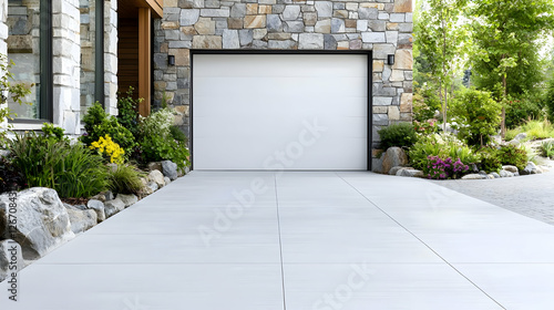 Wallpaper Mural Modern home garage driveway landscaping Torontodigital.ca