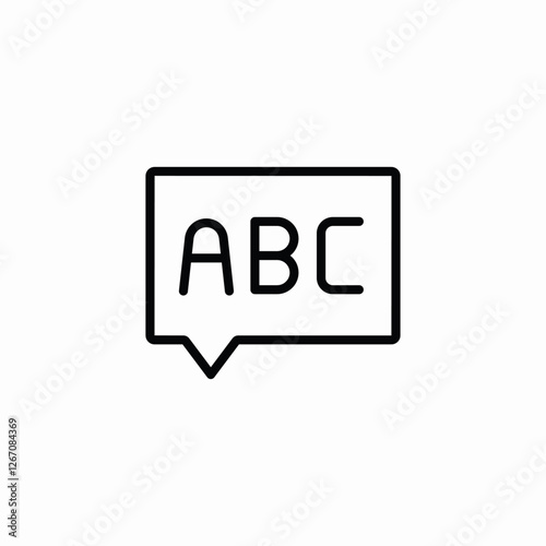 alphabet comment icon sign vector