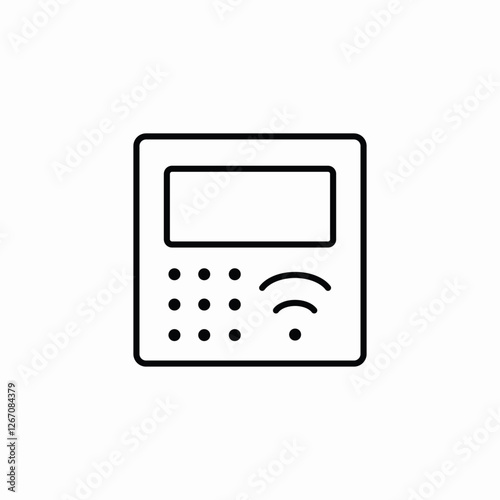 alarm keypad security icon sign vector