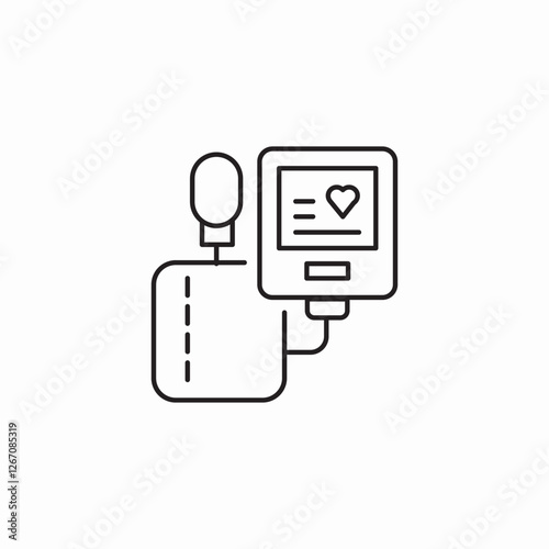 blood pressure exam icon sign vector