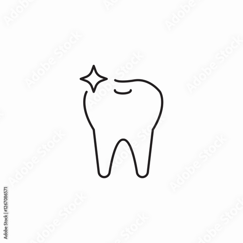 dental cleaning service icon sign vector