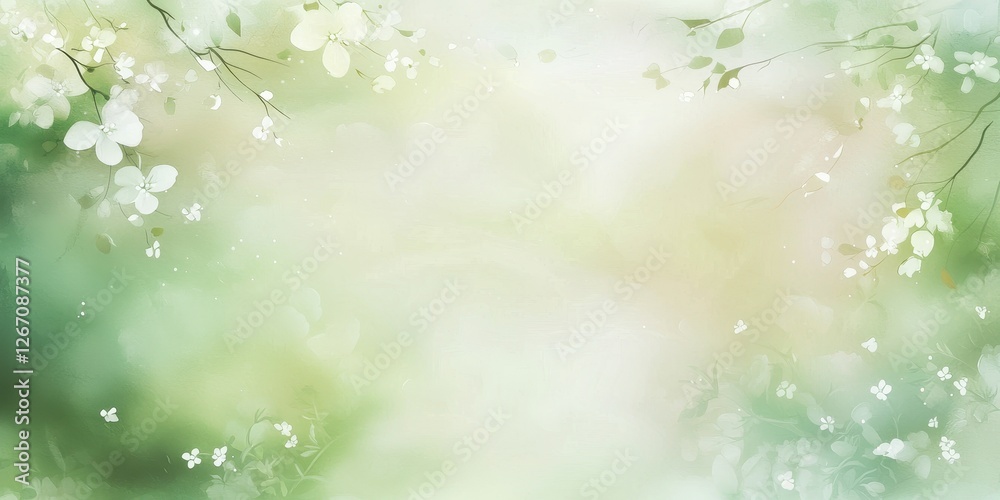 Modern Soft Abstract Textured Background. Soft floral background with light green and white hues. Modern Soft Abstract Textured Background. Soft floral background with light green and white hues.