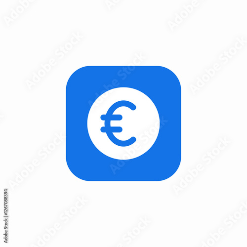 euro finances icon sign vector