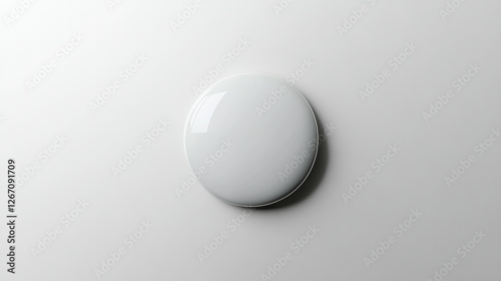 Professional mockup featuring a large-sized button badge, centered on a white background, perfect for logo or artwork display.