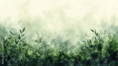 green watercolor background