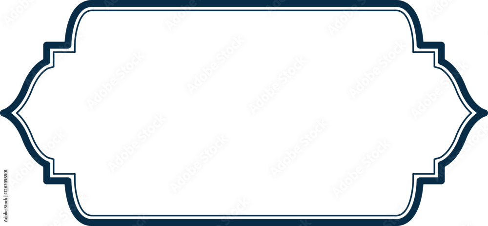Fototapeta premium Islamic Banner Label Outline