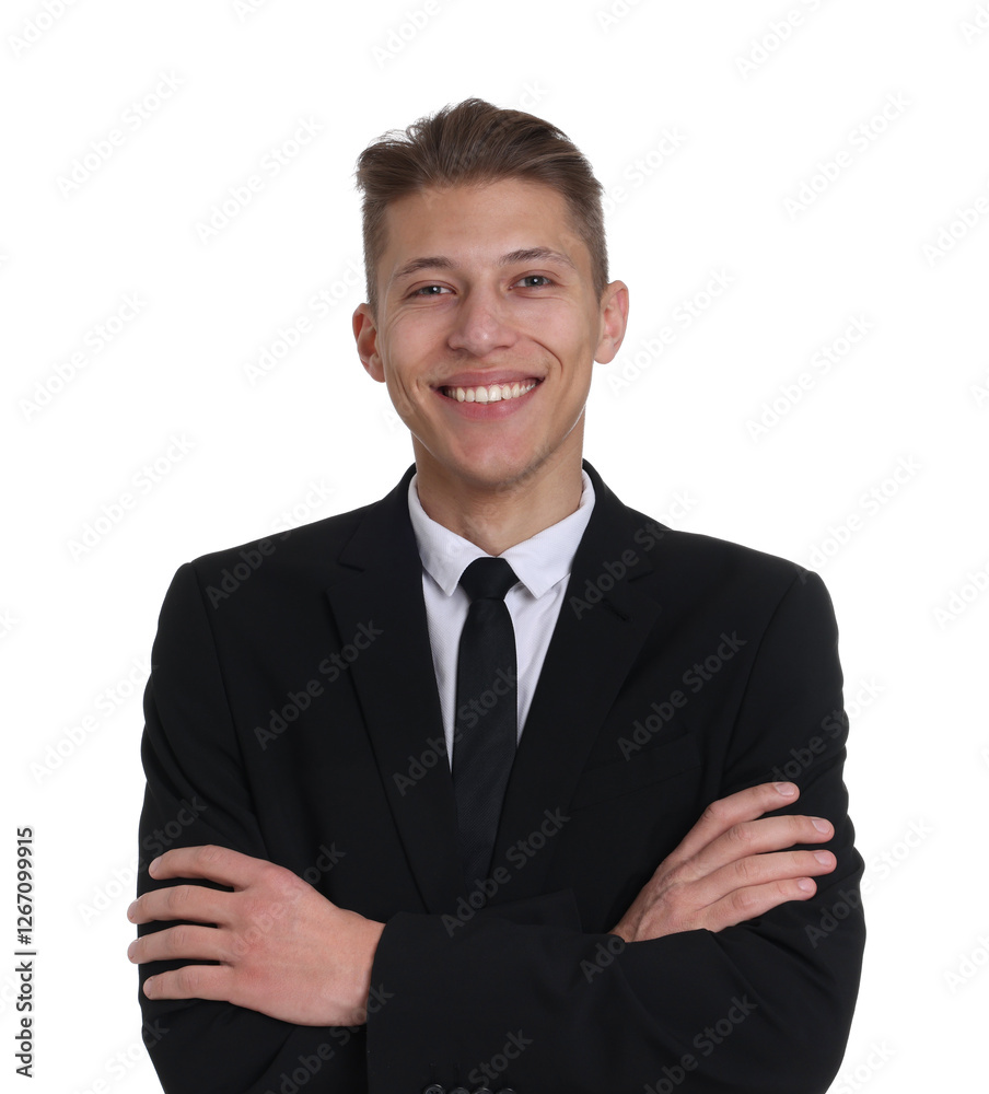 Handsome young man in suit on white background Handsome young man in suit on white background