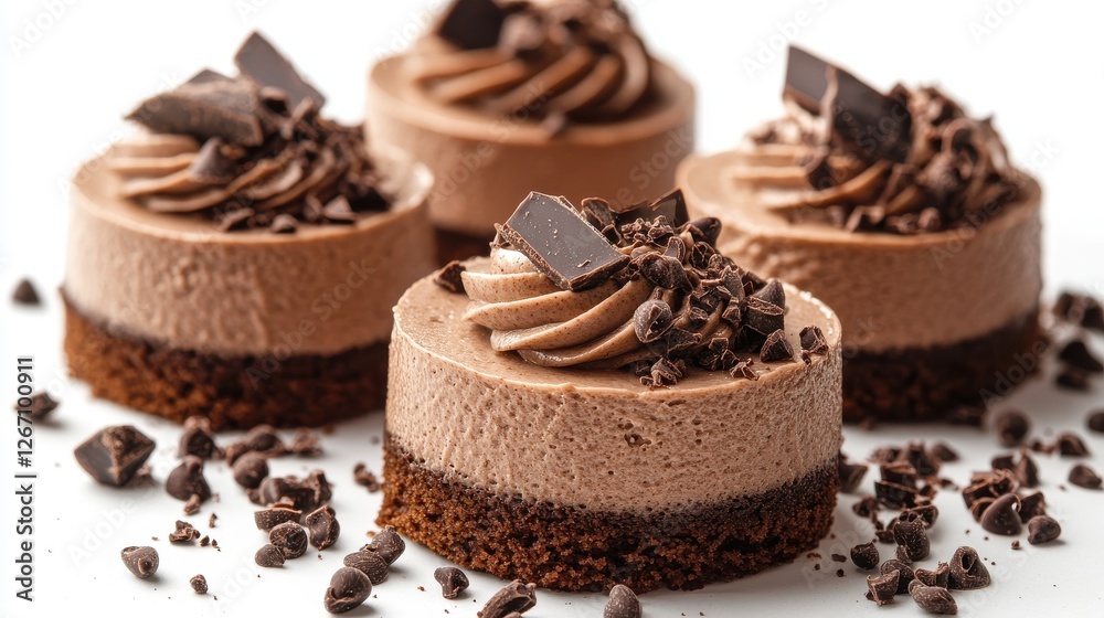 mini chocolate mousse cake isolated on transparent background mini chocolate mousse cake isolated on transparent background