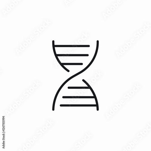 dna chain icon sign vector